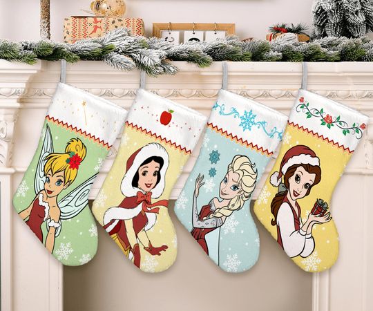 Disney Princess Stocking, Princess Christmas Stocking, Disney Christmas Stocking