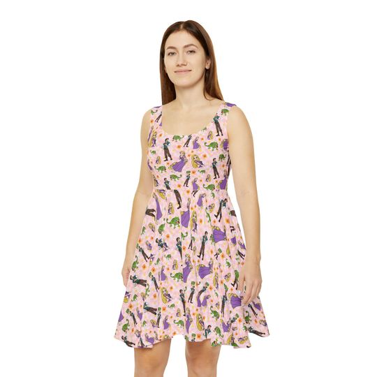 Disney Princess Skater Dress with Rapunzel and Pascal