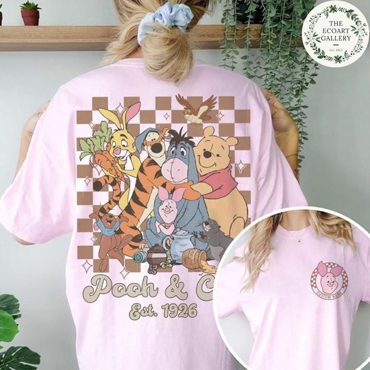 Disney Winnie The Pooh Disney Checkered Double Sided Shirt