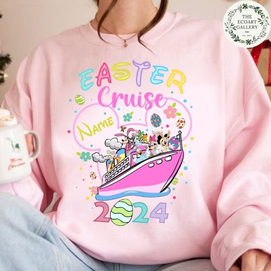 Personalized Mickey and Friends Disney Easter Cruise 2024 Shirt