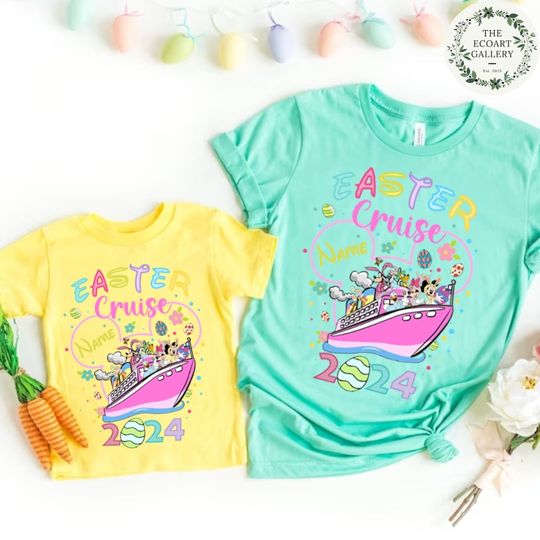 Personalized Mickey and Friends Disney Easter Cruise 2024 Shirt