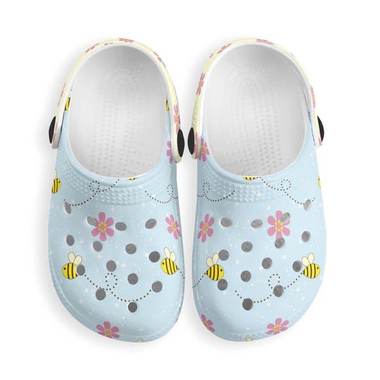 Girls Cute and Comfy Buzzing Bee Clogs