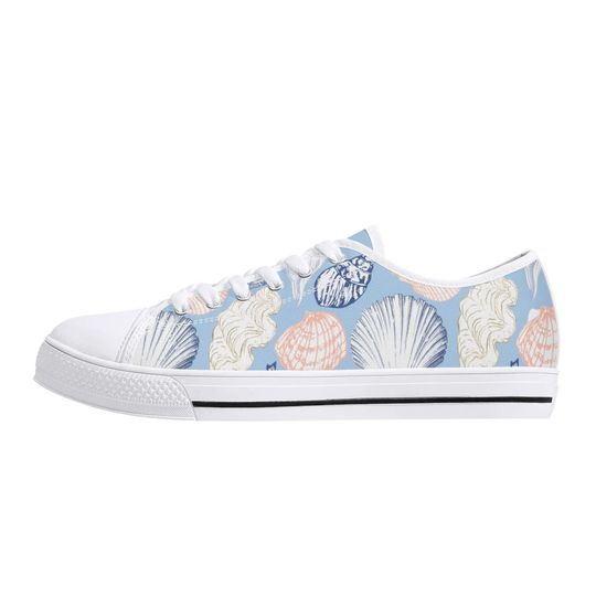 Seashell Print Canvas Sneakers for Women
