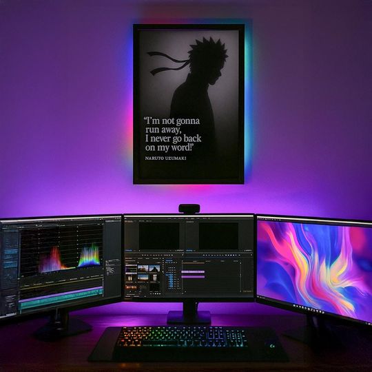 Anime-Inspired Narutoo Digital Quote Poster Printable Ninja Wall Artwork