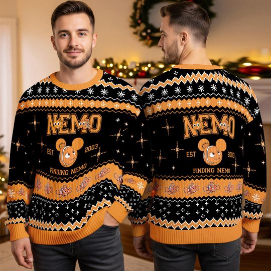 Finding Nemo Ugly Christmas Sweater, Nemo 3D All Over Print Sweater