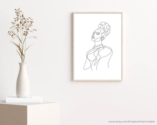 Nicki Minaj Line Art Print, Printable Wall Art