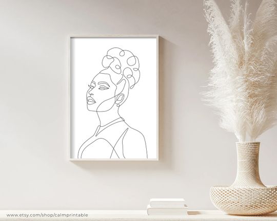 Nicki Minaj Line Art Print, Printable Wall Art