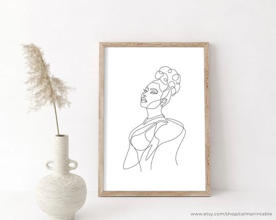 Nicki Minaj Line Art Print, Printable Wall Art