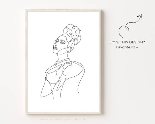 Nicki Minaj Line Art Print, Printable Wall Art