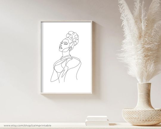 Nicki Minaj Line Art Print, Printable Wall Art