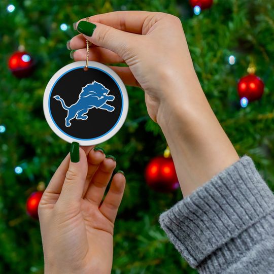 Detroit Lions Ceramic Ornament