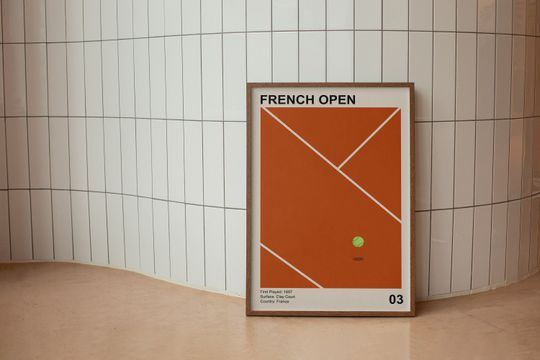 Minimal French Open Tennis Poster