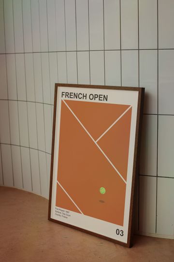Minimal French Open Tennis Poster