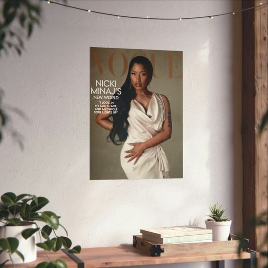 The "Nicki Minaj VOGUE" Matte Vertical Poster, Nicki Minaj Merch