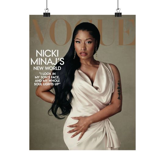 The "Nicki Minaj VOGUE" Matte Vertical Poster, Nicki Minaj Merch