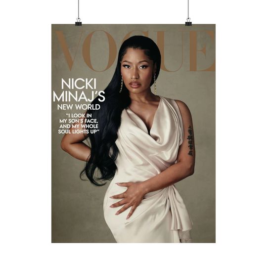 The "Nicki Minaj VOGUE" Matte Vertical Poster, Nicki Minaj Merch