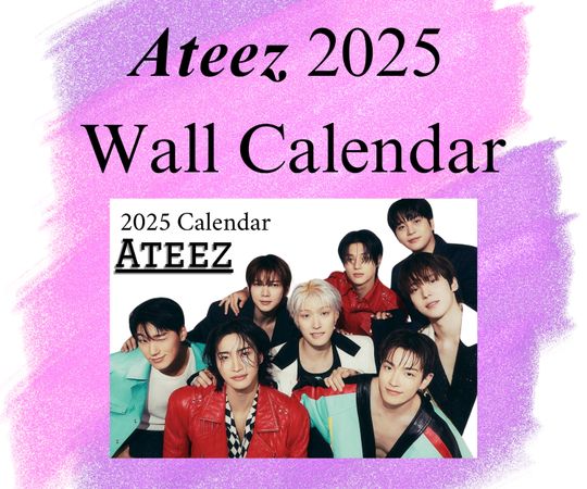 Ateez 2025 Wall calendar - Kpop Calendar