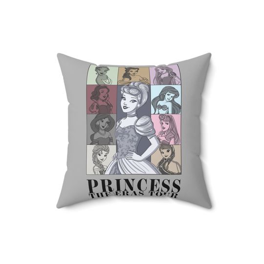 Disney Princess Eras Tour Spun Polyester Square Pillow