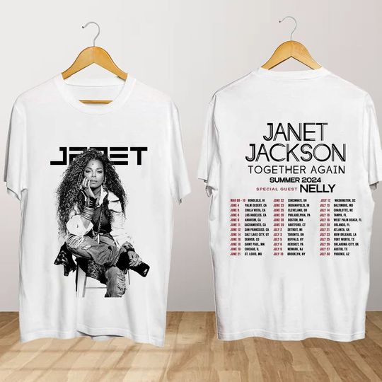Janet Jackson Together Again Summer Tour 2024 T Shirt