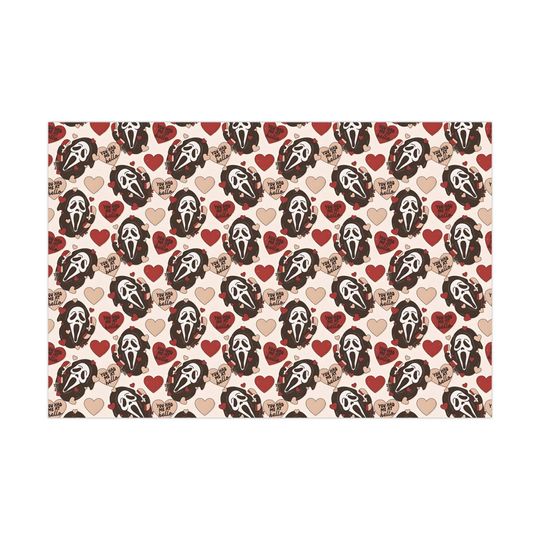 Scream/Ghost Face-Inspired Horror Themed Gift Wrap Paper