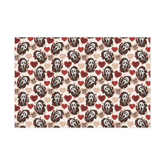 Scream/Ghost Face-Inspired Horror Themed Gift Wrap Paper