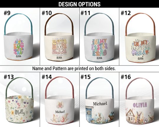 Colourful Easter Basket, Custom Boy, Girl Easter Basket, Easter Tote, Kids Basket, Personalized Easter Basket, Easter Basket With Name