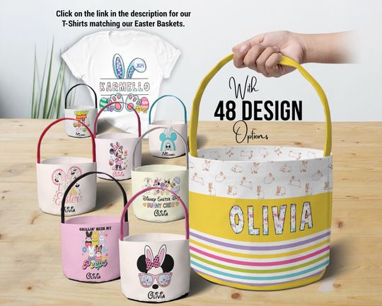 Colourful Easter Basket, Custom Boy, Girl Easter Basket, Easter Tote, Kids Basket, Personalized Easter Basket, Easter Basket With Name