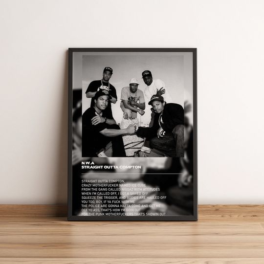 NWA Straight Outta Compton rapper poster