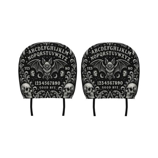 Bat Ouija Car Seat Covers: Gothic Witchy Car Decor
