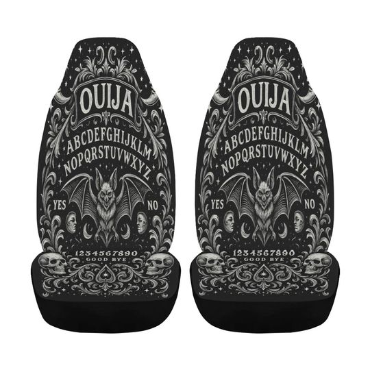 Bat Ouija Car Seat Covers: Gothic Witchy Car Decor