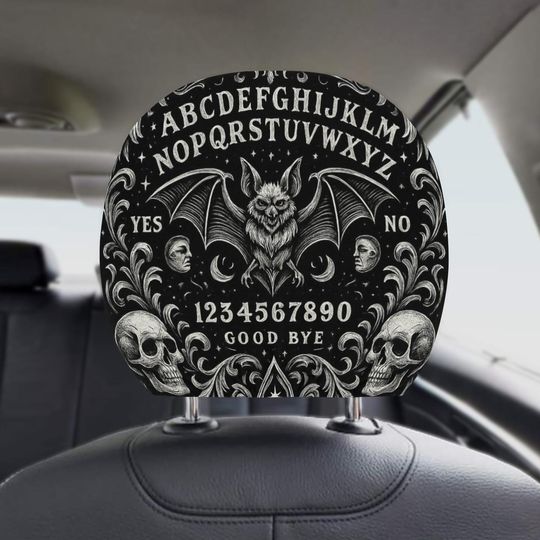 Bat Ouija Car Seat Covers: Gothic Witchy Car Decor