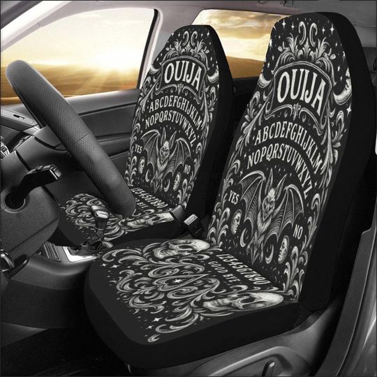 Bat Ouija Car Seat Covers: Gothic Witchy Car Decor