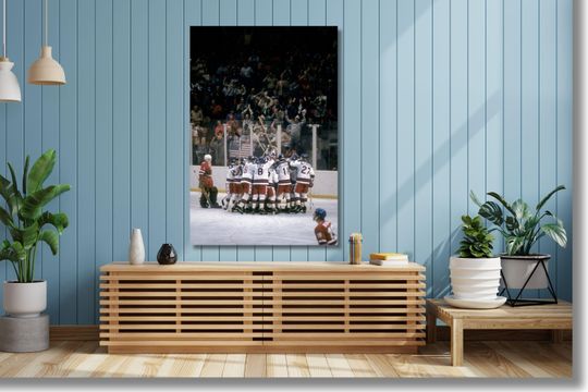 USA Stuns Soviet Union 1980 Hockey Print Poster
