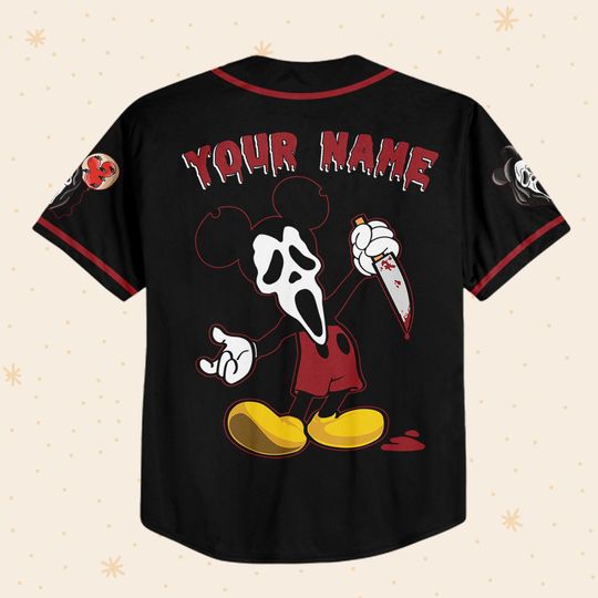 Personalized Horror Disney Mickey Scream Scary Mask Jersey