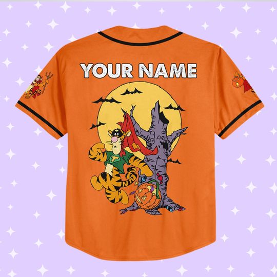Personalized Halloween Disney Devil Tigger Funny Jersey, Custom Disney Jersey