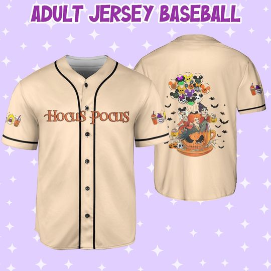 Personalized Halloween Disney Hocus Pocus Teacup Balloon Jersey, Custom Disney Jersey