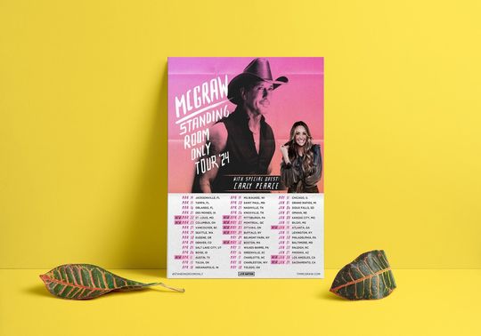 Tim McGraw 2024 Tour Standing Room Only Poster