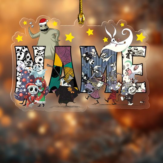 Custom Name Disney The Nightmare Before Christmas Ornament, Jack Sally Ornament