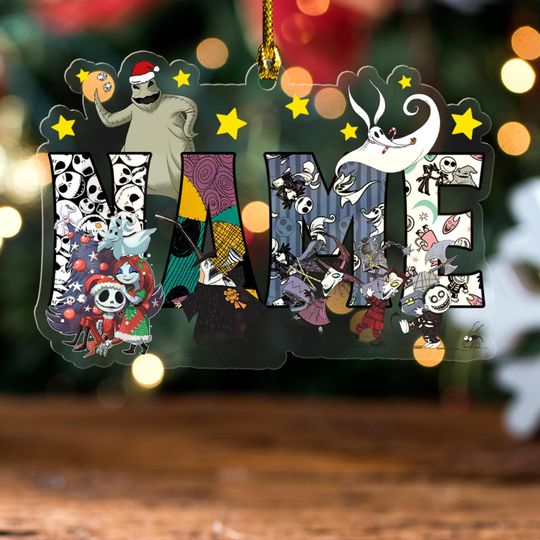 Custom Name Disney The Nightmare Before Christmas Ornament, Jack Sally Ornament