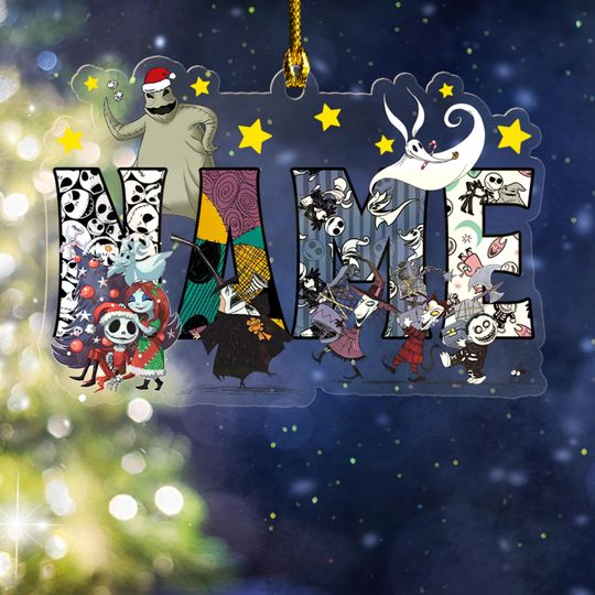 Custom Name Disney The Nightmare Before Christmas Ornament, Jack Sally Ornament
