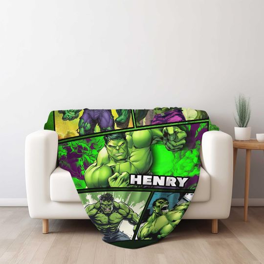 Custom Name Hulk Blanket
