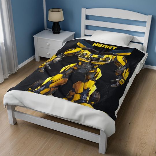 Custom Transformer Blanket/Personalized Robot Blankets/Boy Bed Room Blanket/Transformer Blanket/Auto Bots Birthday Blanket