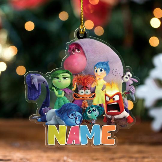 Disney Inside Out 2 Ornament, Custom Name Inside Out Ornament, Christmas Gift, Birthay Gift