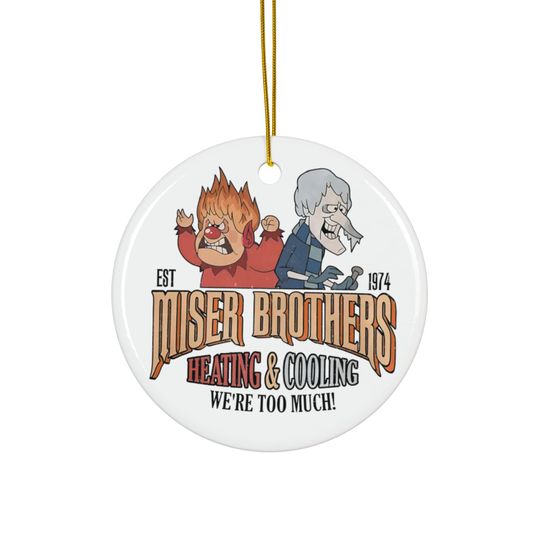 Ceramic Ornaments, Heat Miser, Christmas Decoration, Funny Holiday Gift, Snow Miser