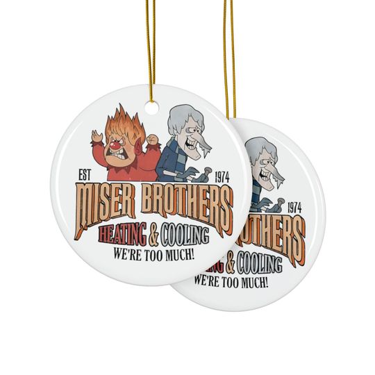 Ceramic Ornaments, Heat Miser, Christmas Decoration, Funny Holiday Gift, Snow Miser