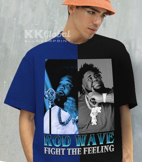 Rod Wave Split Shirt, Y2K 90s Merch Vintage Fight The Feeling Shirt, Rod Wave 2023 Graphic  Split Tee - 050723S10-72