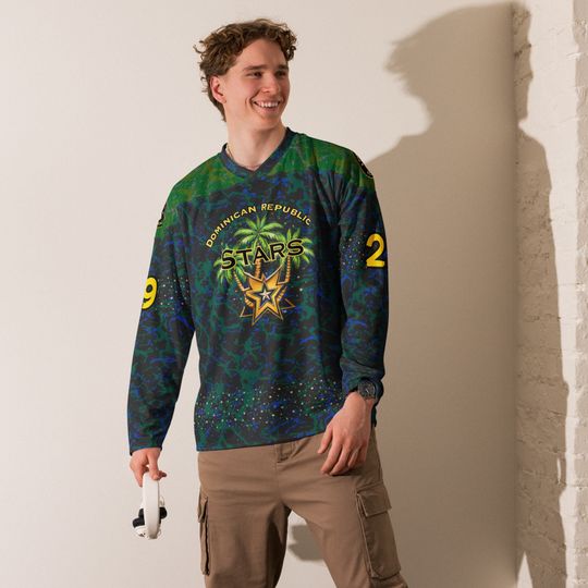 Oettinger Heiskanen Dominican Republic Stars Hockey, Dallas Stars Hockey, Ice Hockey Player Coach Gift