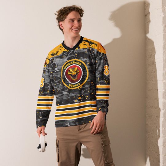 Pastrnak Swayman Costa Rican Vipers Hockey Jersey, Boston Bruins Hockey, Hockey Player Coach Fan Gift