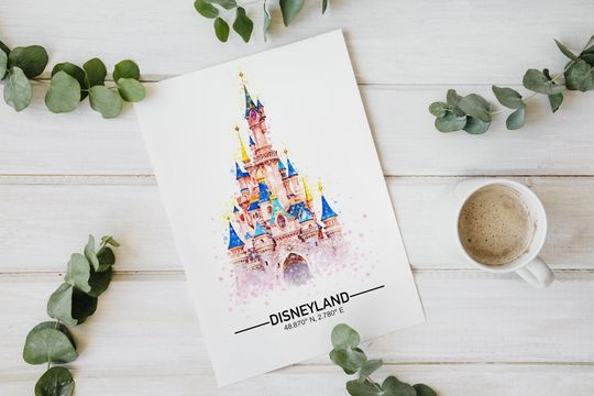 Decorative poster DisneyLand Paris or other amusement parks poster