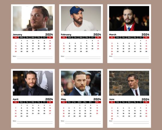 Tom Hardyy 2024 Calendar